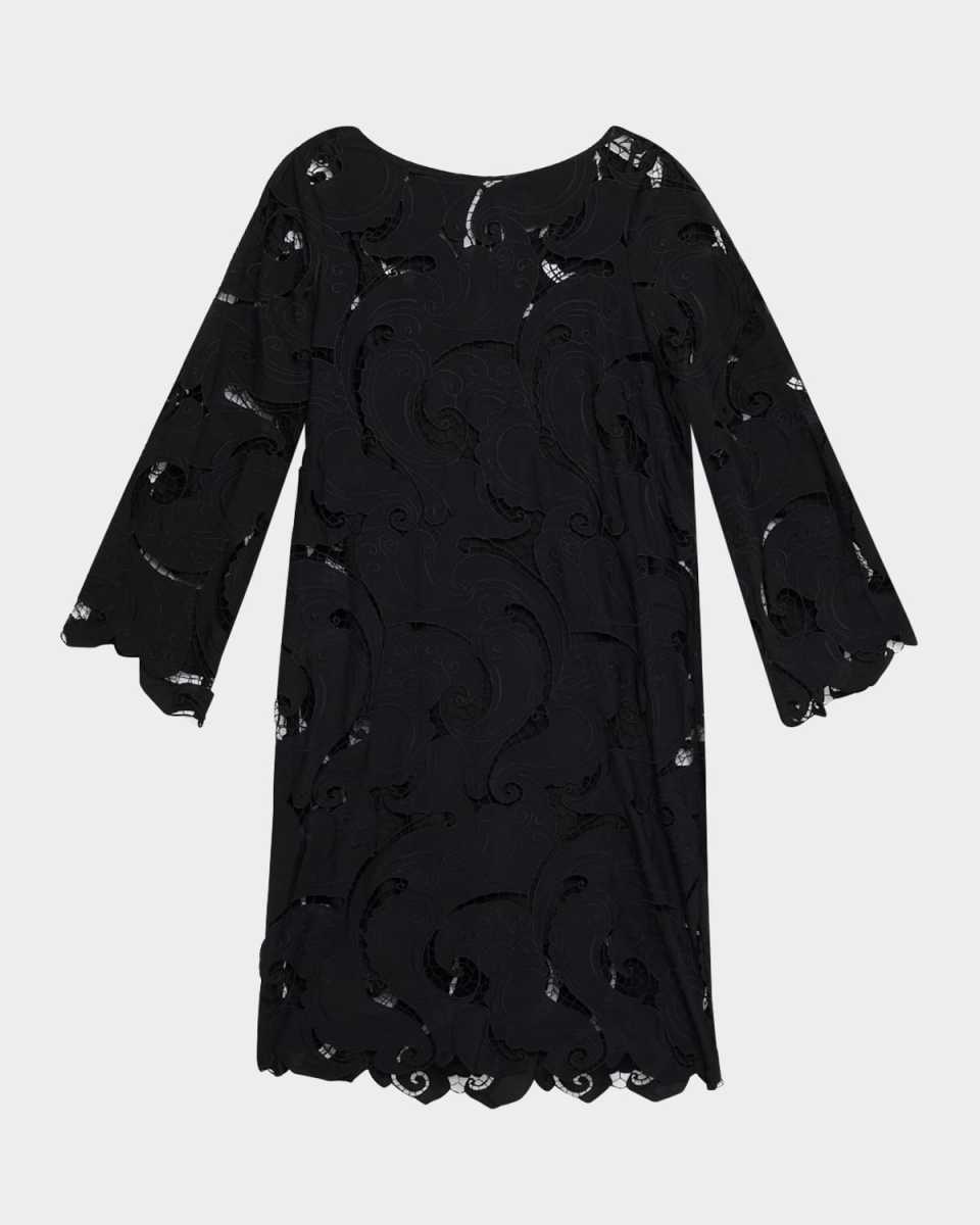 Jackie Paisley-Embroidered Midi Shift Dress